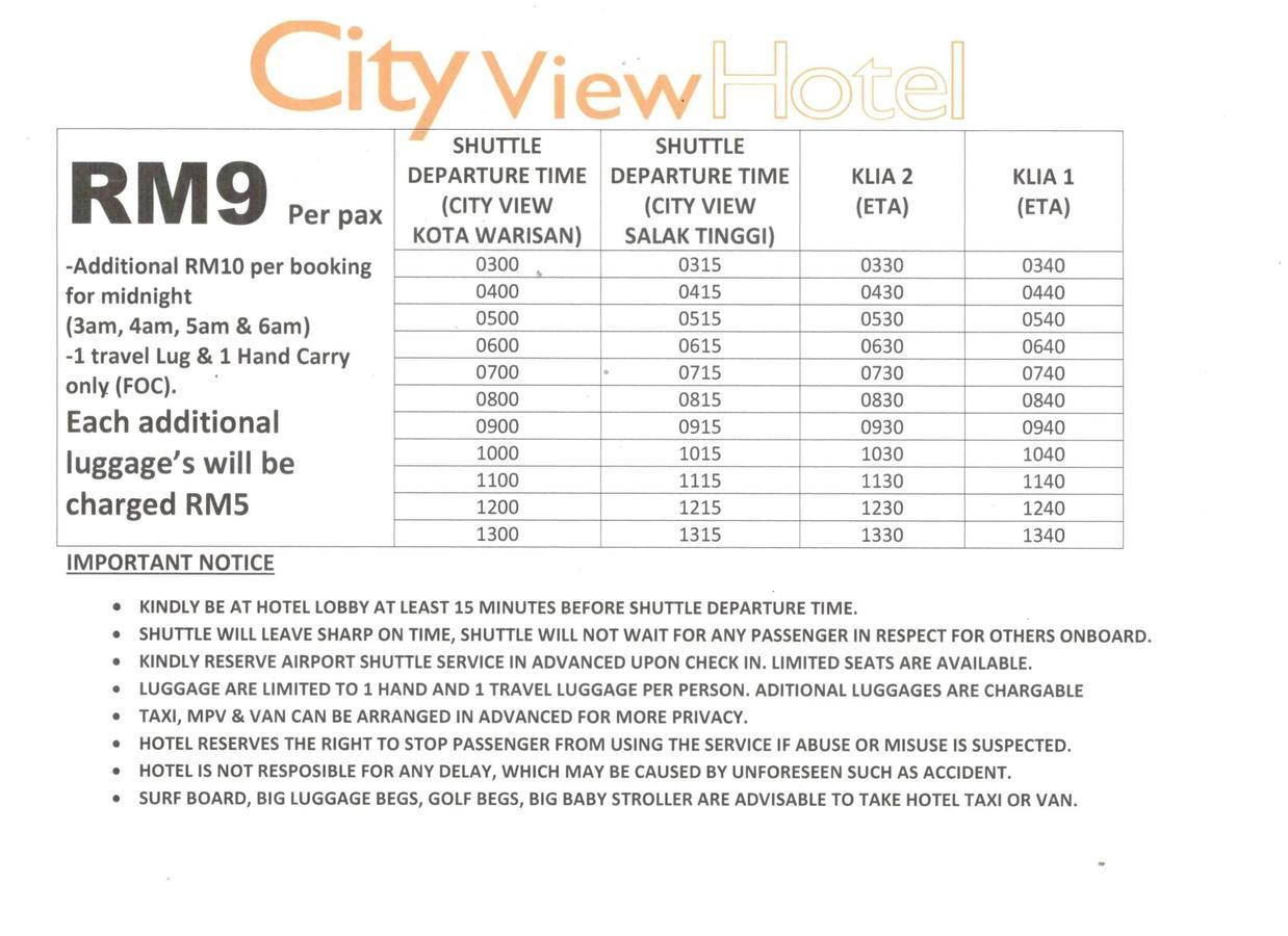 City View Hotel At Klia & Klia2 Sepang Exterior foto